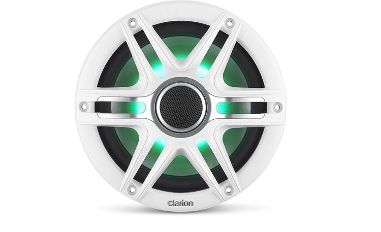 Clarion Premium 7.7" marine speakers with built-in RGB LED lights (CMSP-771RGB-SWG)