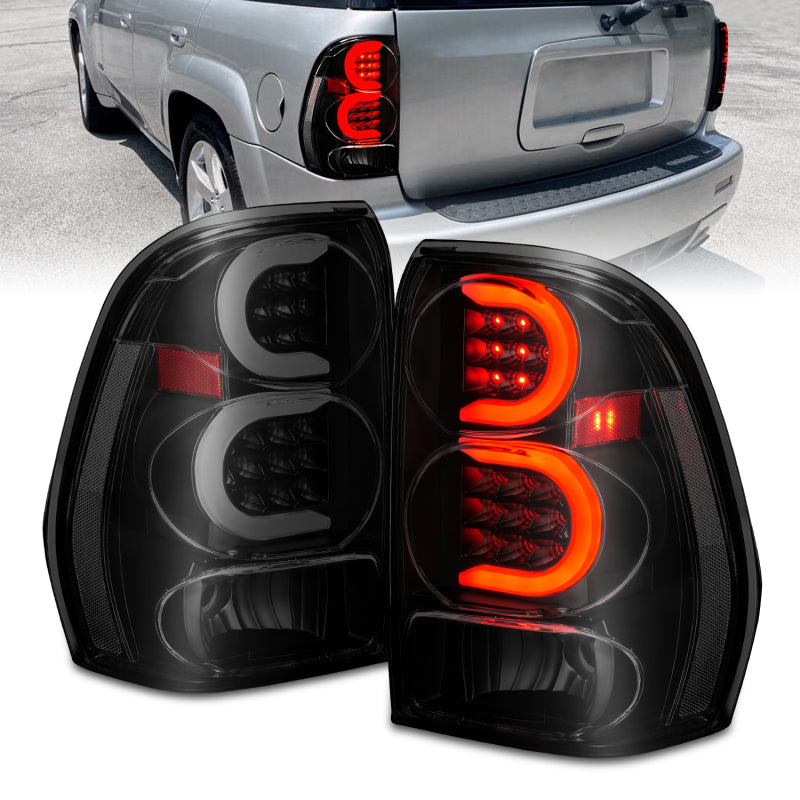 Dark Smoke Red Tail Lights Lamps Left+Right Set For 02-09 Chevrolet Trailblazer Dark Smoke Red Tail Lights Lamps Left+Right Set For 02-09 Chevrolet Trailblazer