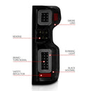 ANZO 19-21 Chevy Silverado Full LED Taillights Black Housing Smoke Lens G2 (w/C light Bars)