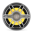 10-inch (250 mm) Marine Subwoofer Driver with Transflective™ LED Lighting, Gunmetal Trim Ring, Titanium Sport Grille, 4 Ω - Installations Unlimited