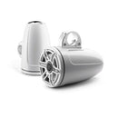 7.7-inch (196 mm) Enclosed Tower Coaxial System, Gloss White Enclosure, Gloss White Trim Ring, Gloss White Sport Grille - Installations Unlimited