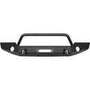 Westin 18-19 Jeep Wrangler JL WJ2 Full Width Front Bumper w/Bull Bar Textured Black