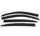 AVS 06-12 Lexus GS300 Ventvisor Low Profile Deflectors 4pc - Smoke w/Chrome Trim