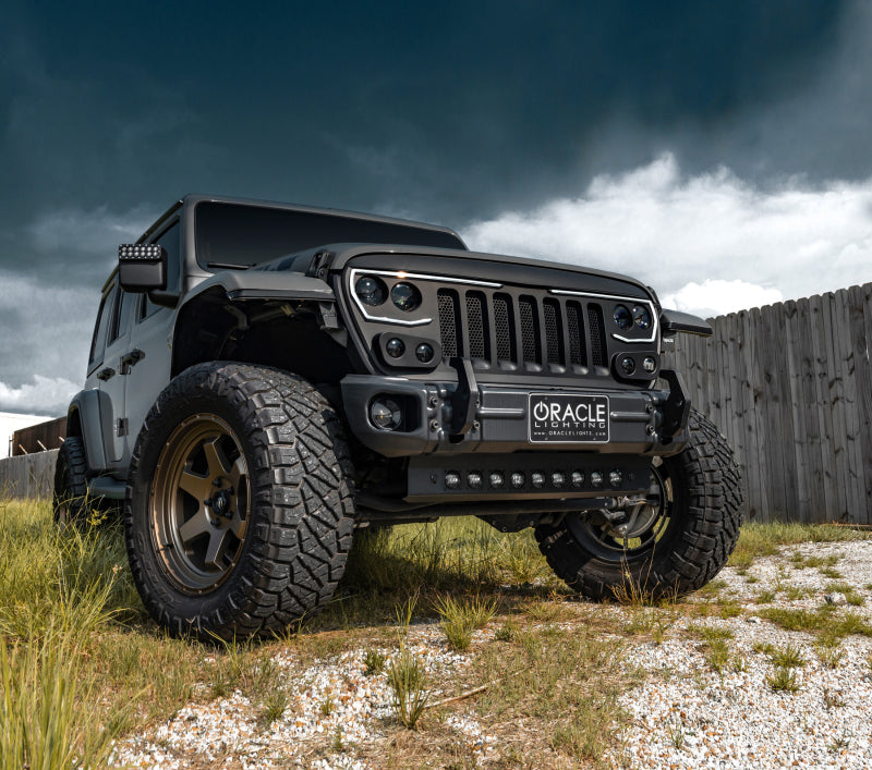 ORACLE Lighting 2019+ Jeep Wrangler JL Skid Plate w/ Integrated LED Emitters - Clear SEE WARRANTY