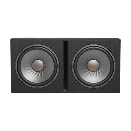 JBL Stage 1200D Ported Enclosure with GT 50011 Mono Car Subwoofer Amplifier (package)
