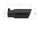 MBRP Universal Tip 4in OD 3in Inlet 10in Length Angled Rolled End Black