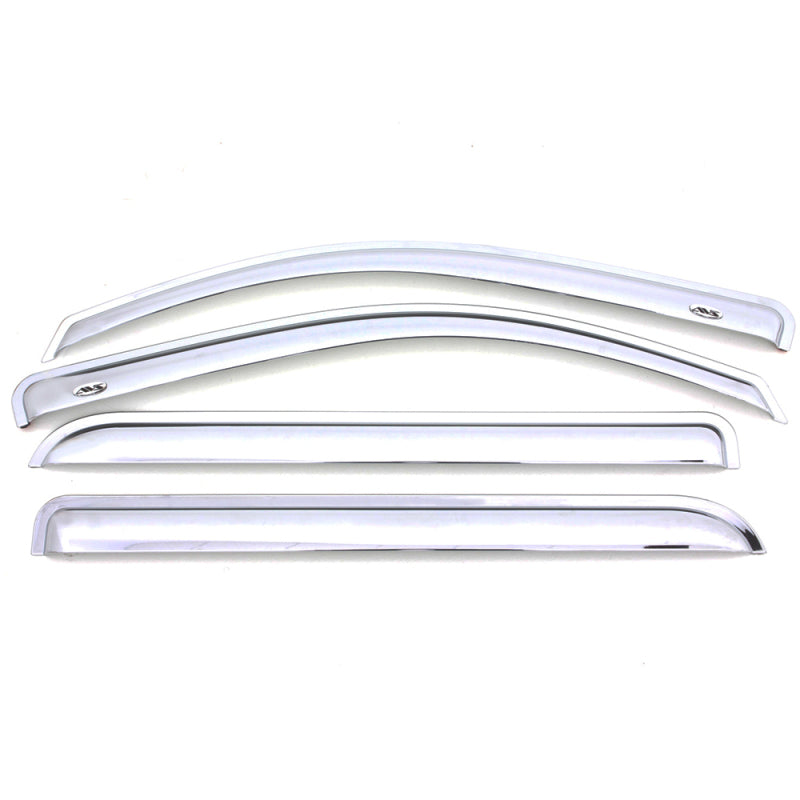 AVS 97-03 Ford F-150 Supercab Ventvisor Outside Mount Front & Rear Window Deflectors 4pc - Chrome