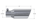 MBRP Universal Tip 4in OD 2.75in Inlet 10in Length Angled Rolled End T304