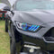 Oracle 15-17 Ford Mustang Dynamic RGB+A Pre-Assembled Headlights - Black Edition - SEE WARRANTY