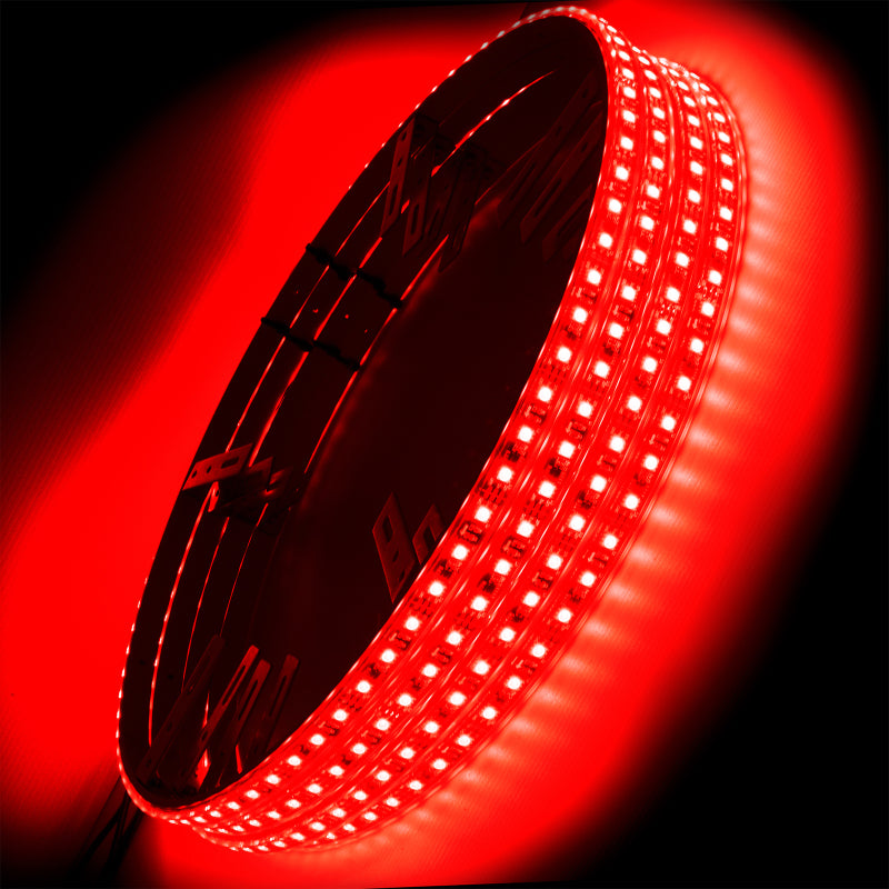 Oracle LED Illuminated Wheel Rings - Double LED - Red NO RETURNS