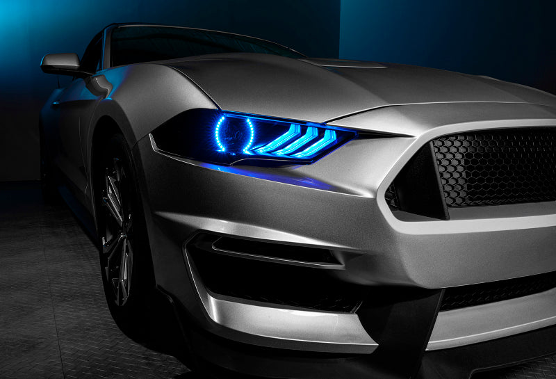 Oracle Lighting 18-23 Ford Mustang Dynamic ColorSHIFT LED Headlights - Black Series