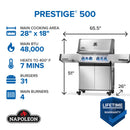 Napoleon Prestige® 500 RSIB with Infrared Side and Rear Burner (Propane)