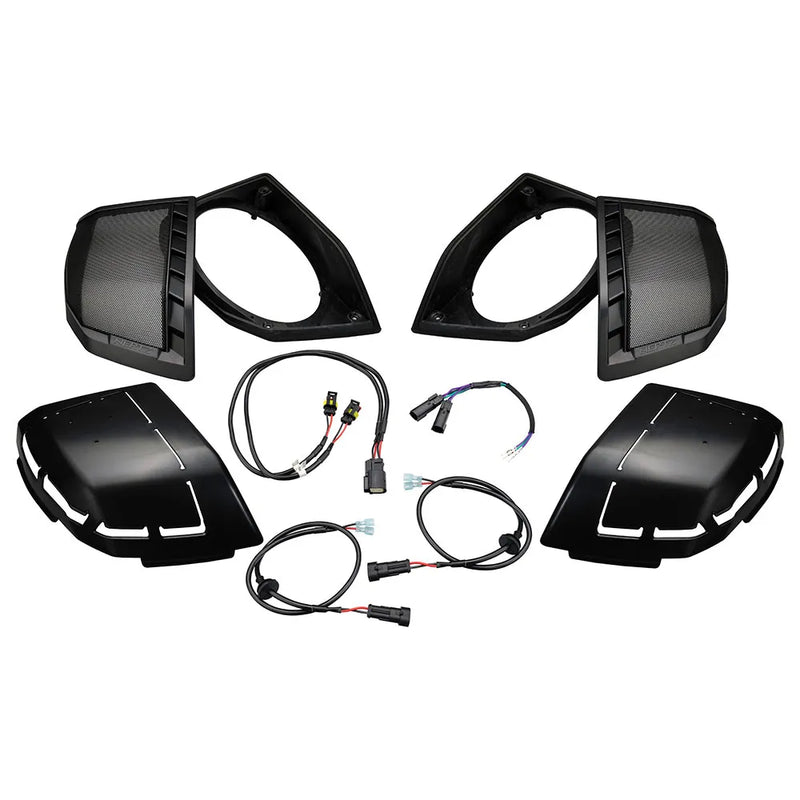 Hertz HD24H 6X9″ Saddlebag Speaker Cut In Kit with Wiring for 2024-Up Harley Davidson