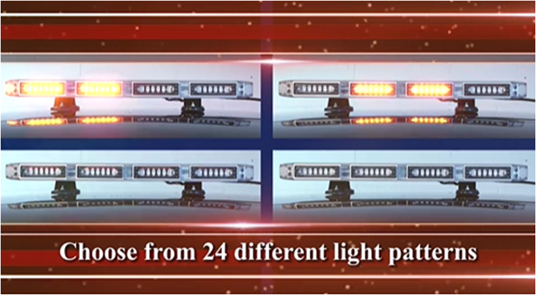 Wolo 7824MP-A Watchman Led Mini Bar Warning Light 24" Clear Lens