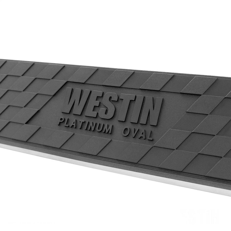 Westin 2014-2018 Chevy Silverado 1500 Crew Cab (Body Mount) Platinum 4 Oval Nerf Step Bars - Black