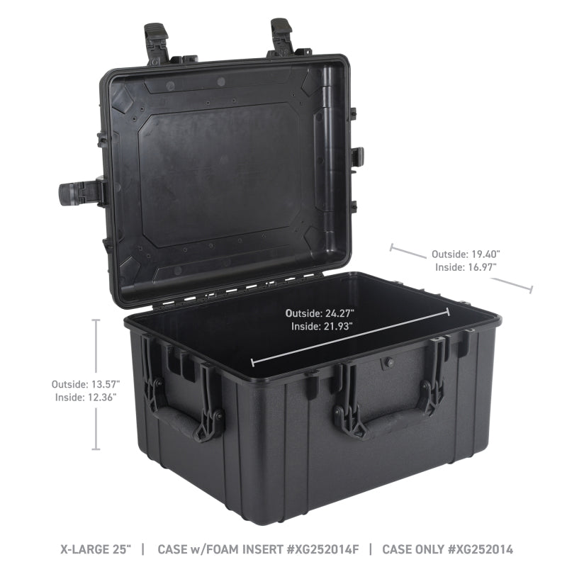 Go Rhino XVenture Gear Hard Case w/Foam - Extra Large 25in. / Lockable / IP67 - Tex. Blk