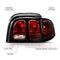 ANZO 1994-1998 Ford Mustang Taillight Dark Red Lens (OE Style)