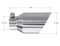 MBRP Universal Tip 4in O.D. Dual Wall Angled 2.5in inlet 8in length T304