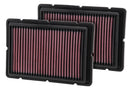 K&N Replacement Air Filter 05-09 Ferrari F360 11.125in O/S Length x 7.625 O/S Width x 1.313in H