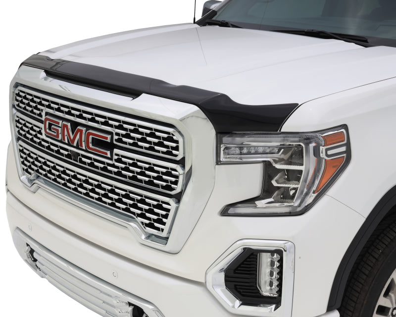 AVS 19-22 GMC Sierra 1500 Aeroskin Low Profile Hood Shield - Smoke