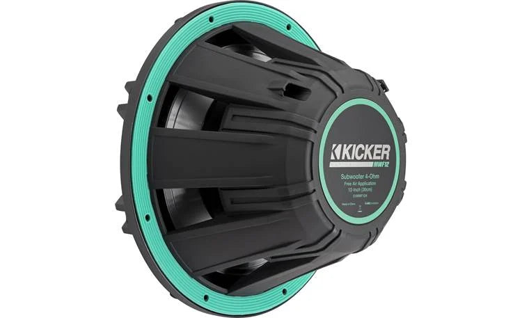 Kicker 51MWF104 10" 4-ohm marine subwoofer with RGBW LED lighting