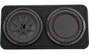 Kicker 48TCWRT102-3 Truck-style sealed enclosure with single 10" CompRT® 2-ohm subwoofer and passive radiator