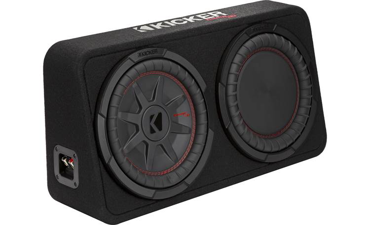 Kicker 48TCWRT102-3 Truck-style sealed enclosure with single 10" CompRT® 2-ohm subwoofer and passive radiator