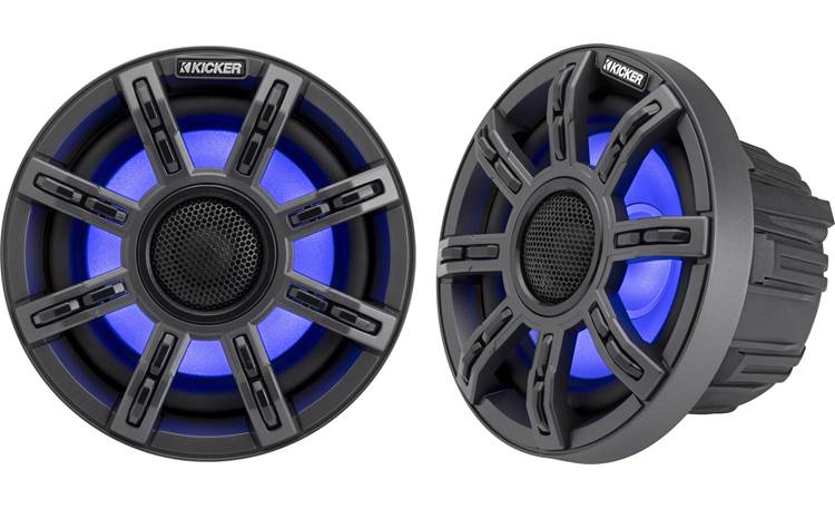 Kicker 6.5" 2-way marine speakers with RGBW LED lighting 51MSC65 (pair)