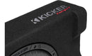 Kicker 52CVTDF102 Sealed downward-firing enclosure with 10" 2-ohm shallow-mount subwoofer