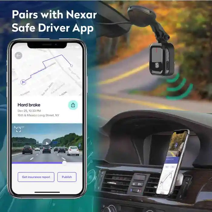 Scosche NEXS1 Smart Dash Cam Smart Dash Cam with Suction Cup Base