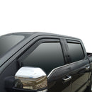 Westin 2015-2018 Ford F-150 SuperCrew Wade In-Channel Wind Deflector 4pc - Smoke