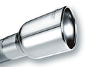 Borla Universal Polished Tip Single Oval Rolled Angle-Cut w/Clamp (inlet 2 1/2in. Outlet 4 1/4 x 3 1