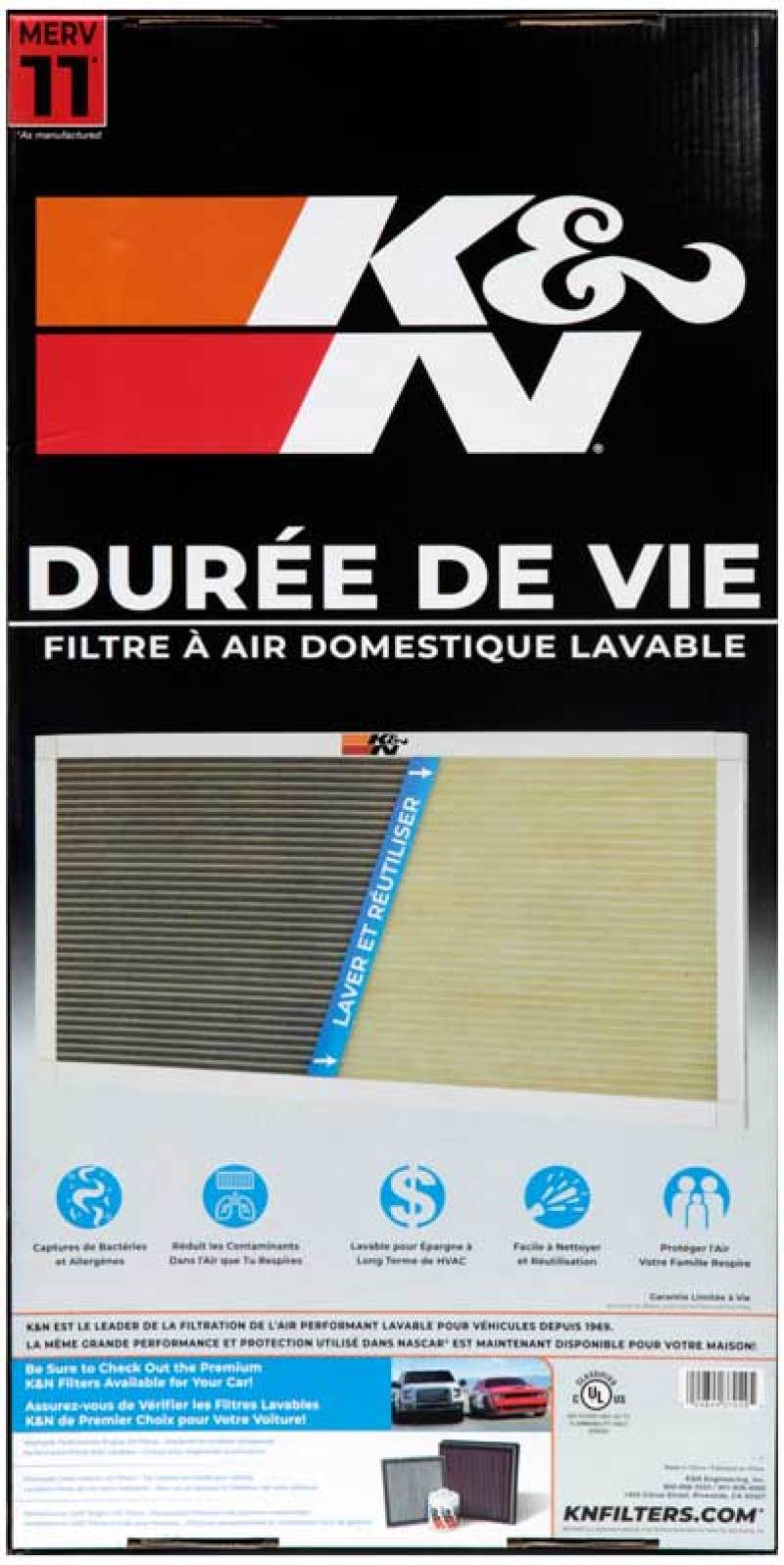 K&N HVAC Filter - 12 x 24 x 1