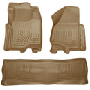 Husky Liners 11-12 Ford SD Crew Cab WeatherBeater Combo Tan Floor Liners (w/o Manual Trans Case)