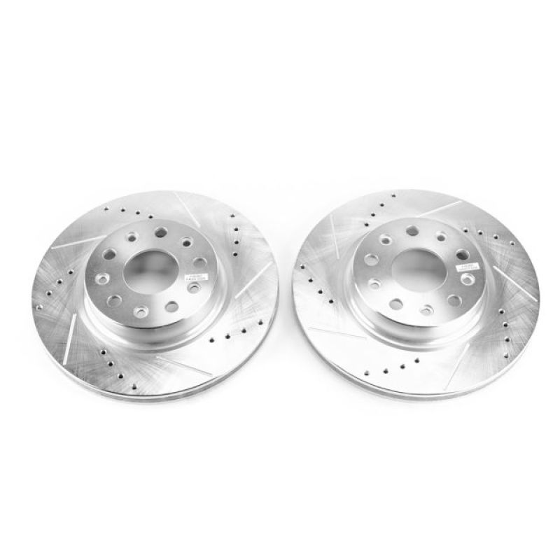 Power Stop 2018 Jeep Wrangler Front Evolution Drilled & Slotted Rotors - Pair