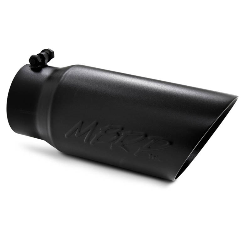 MBRP Universal Tip 5 O.D. Dual Wall Angled 4 inlet 12 length - Black Finish