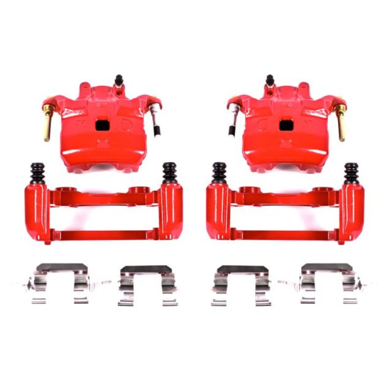 Power Stop 03-05 Infiniti G35 Front Red Calipers w/Brackets - Pair