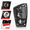 ANZO 16-21 Toyota Tacoma LED Tail Lights - w/ Light Bar Sequential Black Housing & Clear Lens