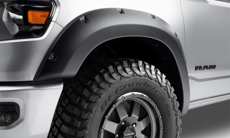 Bushwacker 19-22 Ram 1500 (Excl. Rebel/TRX) 76.3 & 67.4in Bed Forge Style Flares 4pc - Tex. Blk