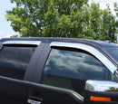 AVS 07-14 Ford Edge Ventvisor Outside Mount Front & Rear Window Deflectors 4pc - Chrome