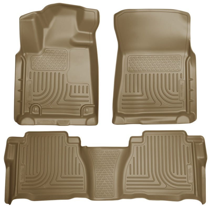 Husky Liners 2012 Toyota Tundra Double/CrewMax Cab WeatherBeater Combo Tan Floor Liners