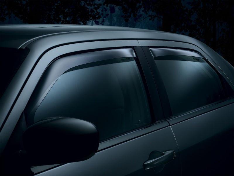 WeatherTech 05+ Nissan Frontier Crew Cab Front and Rear Side Window Deflectors - Dark Smoke