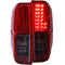 ANZO 2005-2008 Nissan Frontier LED Taillights Red/Smoke