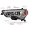 ANZO 14-18 Toyota 4 Runner Plank Style Projector Headlights Chrome w/ Amber