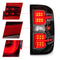 ANZO 15-19 Chevy Silverado 2500HD/3500HD (Halgn Only) LED Tail Lights w/Black Light Bar & Clear Lens