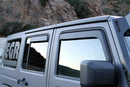 EGR 07-13 Jeep Wrangler JK In-Channel Window Visors - Set of 4 - Matte (575155)