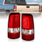 ANZO 2003-2006 Chevy Silverado 1500 LED Taillights Plank Style Chrome With Red/Clear Lens