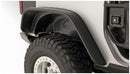 Bushwacker 07-18 Jeep Wrangler Flat Style Flares 4pc Fits 2-Door Sport Utility Only - Black