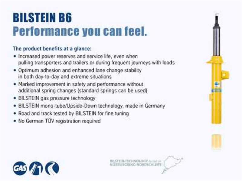 Bilstein B6 2000 Mercedes-Benz E320 Base Sedan Rear 36mm Monotube Shock Absorber