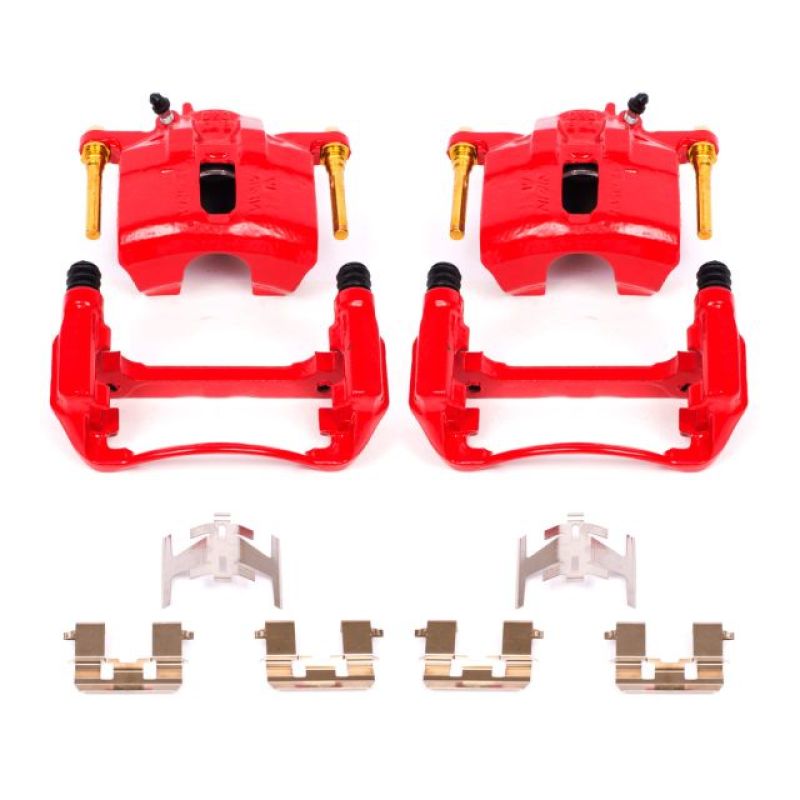 Power Stop 97-99 Acura CL Front Red Calipers w/Brackets - Pair